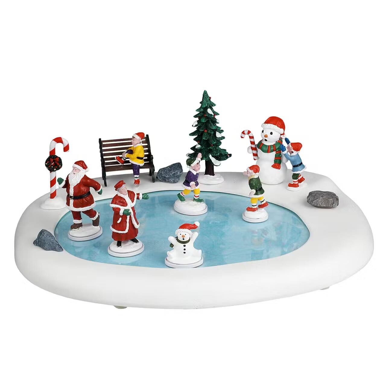 Lemax Santa's Wonderland Village Accessory: Northern Lights Skating Pond